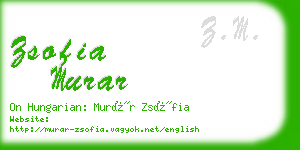 zsofia murar business card